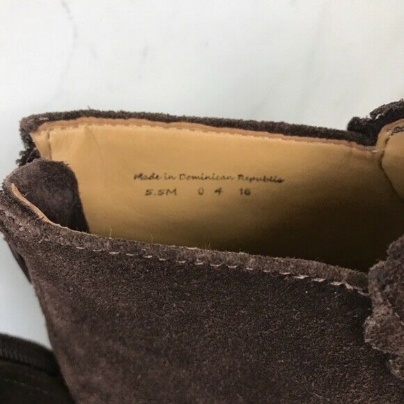 Jack Rodgers Brown Scalloped Wedge Booties 5.5 - Picture 8 of 8